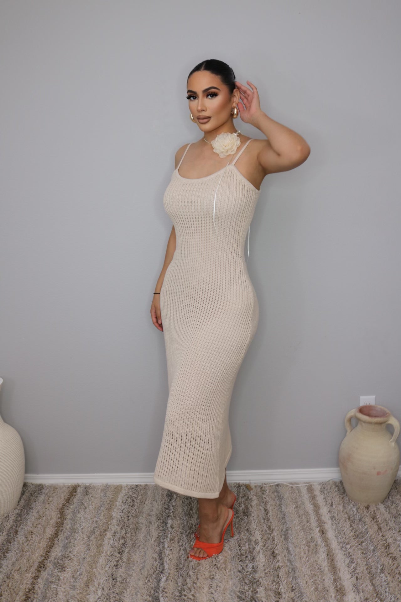 Majestic knitted maxi dress