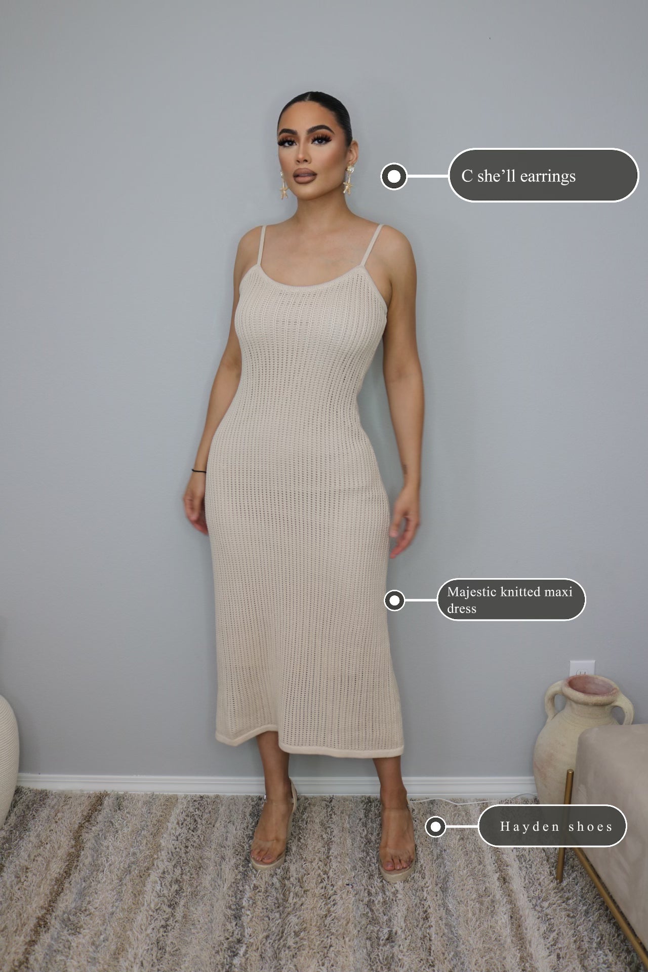 Majestic knitted maxi dress