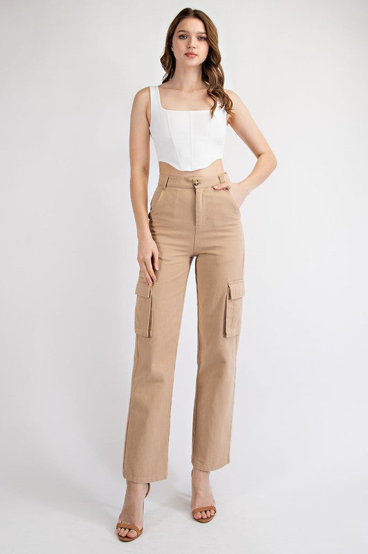 Suzy COTTON TWILL STRAIGHT LEG CARGO PANT