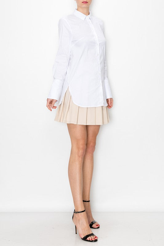 White oversized shirt