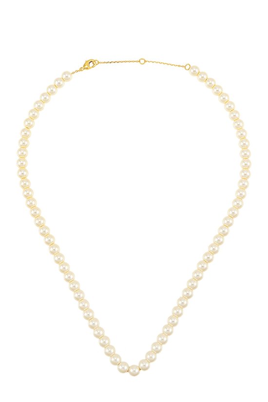 Pearl and Coin Charm Chain Necklace