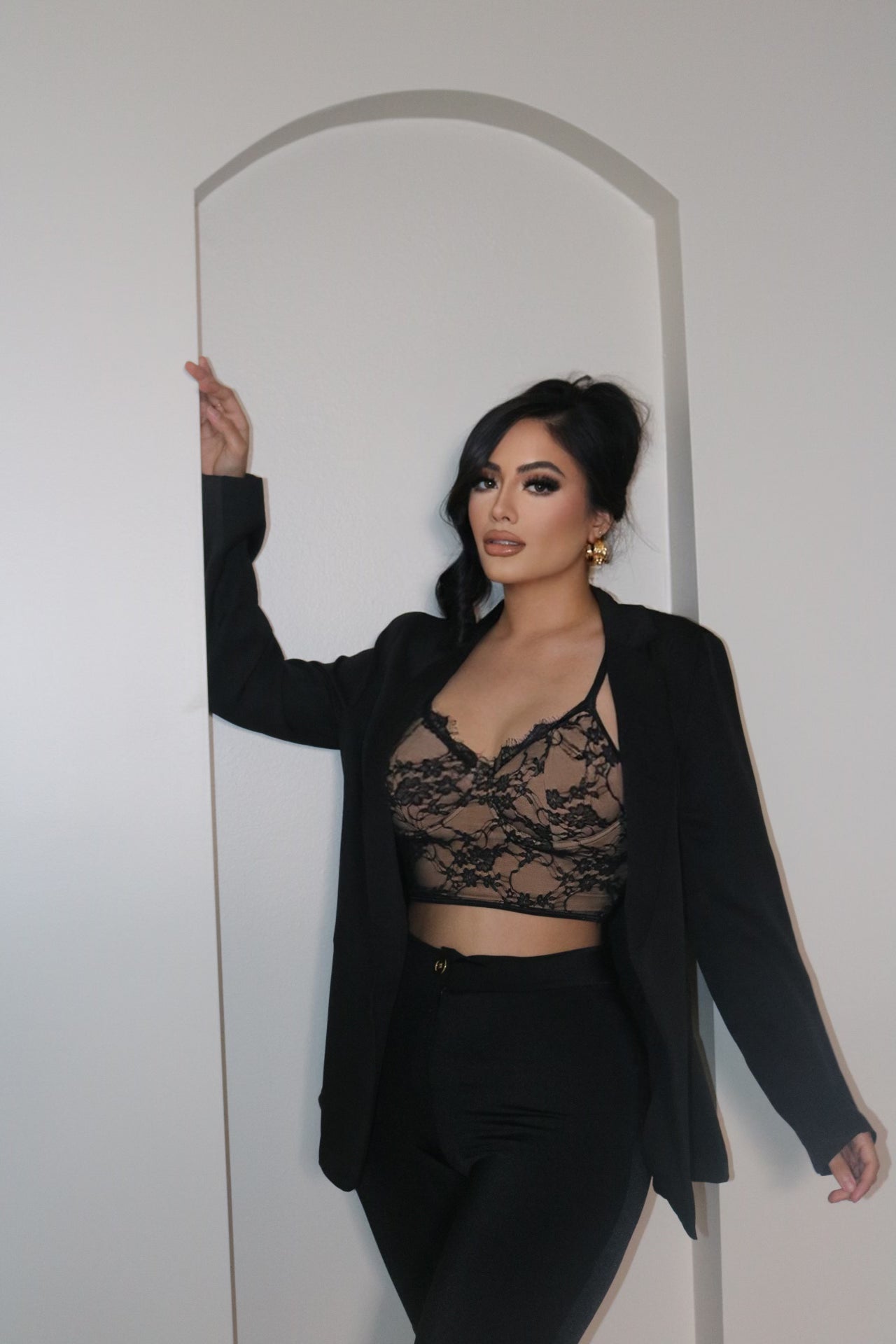 ROMANCE STRETCH MESH CROP TOP BRALETTE