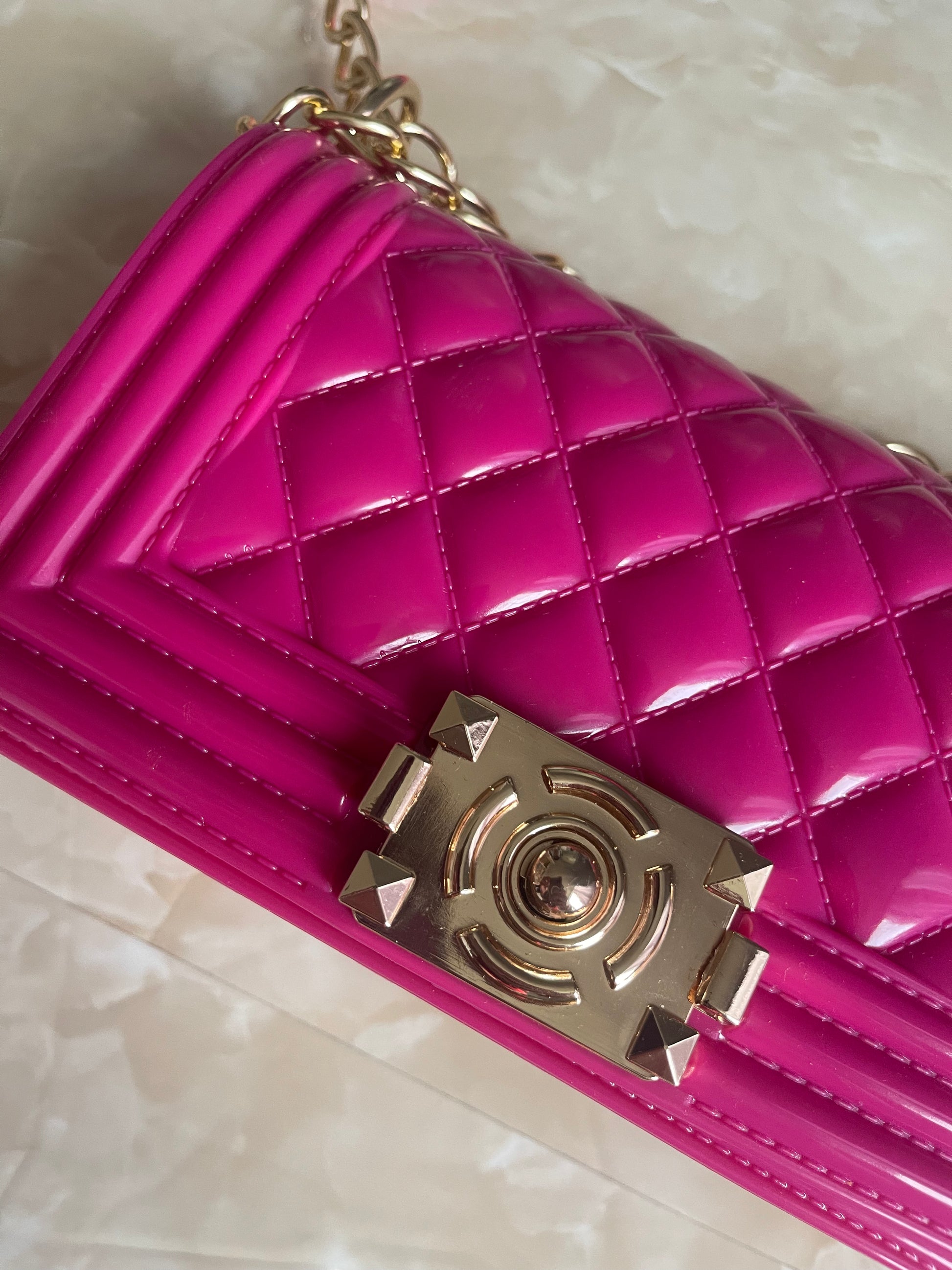 Hot pink online jelly purse